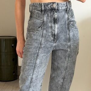 High waisted Gray Acid Jeans
